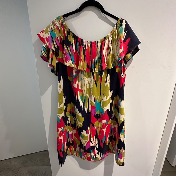 London Times NWT Off Shoulder Printed Dress - Picture 4 of 7